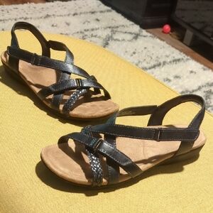 Earth Origins Black Sandals with Intricate Straps